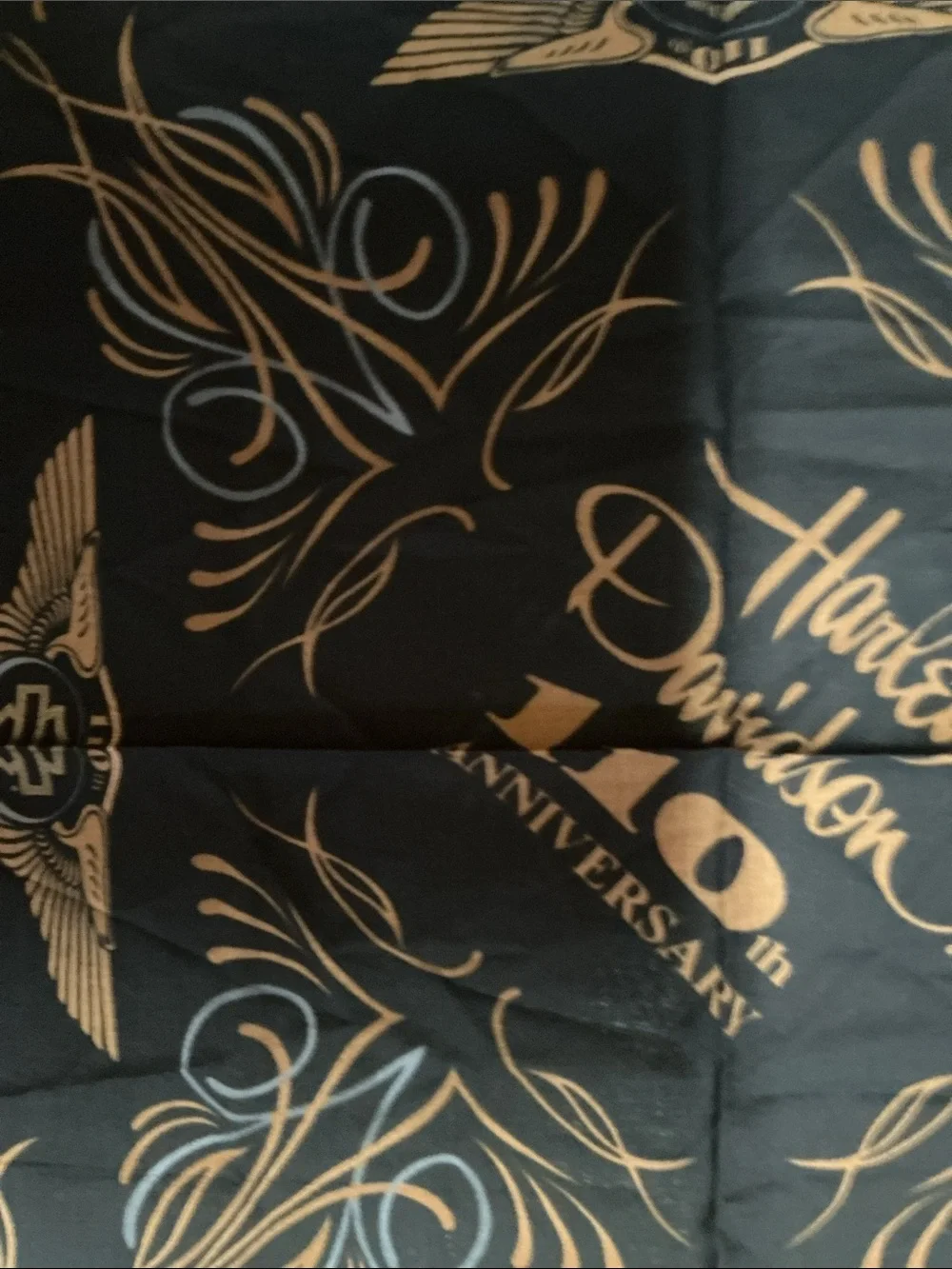 Harley-Davidson Black, Brown & Blue 110th Anniversary Bandana - Picture 3 of 4